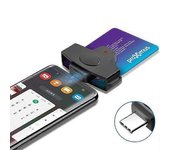 Rocketek Cscr3 Tipo-c Lector De Tarjetas Cac Inteligente Ic Id Adaptador De Tarjeta Bancaria Sim Para Computadoras Portátiles, Teléfonos Android-xin