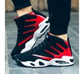 Zapatillas De Baloncesto De Otoño E Invierno Para Hombre, Calzado Deportivo Para Hombre, Zapatos Azules Altos, Negro Y Rojo