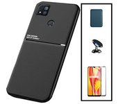 Kit Funda Magnética Anti-choque + Cartera Magnética Azul + Cristal Templado Gorilasglass+ Soporte Magnético Gift4me Compatible Con Movil Xiaomi Poco