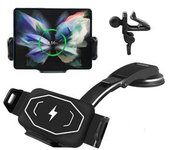 Cargador De Coche Inalámbrico Qi Ventilación De Carga Rápida Para Samsung Veanxin Negro
