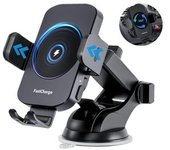Cargador De Coche Inalámbrico Con Sujeción Automática, Carga Rápida De 15w Para Iphone15, 14, 13, 12, 11 Pro Max, Xs, Veanxin