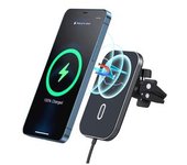 Cargador De Coche Qi Encendedor De Inducción Usb-c Carga Rápida Veanxin Negro