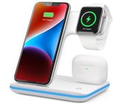 Estación De Carga Inalámbrica Con Cargador Inalámbrico 3 En 1 Para Iphone 15/14/13/12/11 Y Apple Watch 8/7/6/5/4/3/2/se Base De Carga Para Veanxin