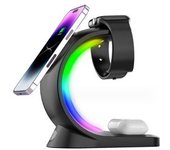Soporte De Cargador Inalámbrico Magnético Rápido De 15w Para Múltiples Dispositivos Apple Iphone 15 14 13 12 Pro Max/plus/pro Iwatch 7/se/6/5/4/3