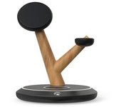 Soporte De Carga Inalámbrico Magnético 15w Base De Carga Rápida 4 En 1 Para Iphone/apple Watch/airpods Negro Veanxin