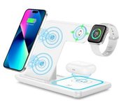 Cargador Inalámbrico Para Iphone, Cargador Inalámbrico Para Apple Watch, Soporte Para Cargador 3 En 1, Base De Carga Inalámbrica Para Iphone Veanxin