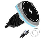 El Cargador 15w Del Soporte Del Coche De Magsafe Ayuna Soporte Magnético Inalámbrico De Carga Veanxin Air Vent Phone Holder
