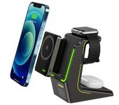 Cargador Magnético S/wire 3 En 1 Compatible Con Iphone/compatible Con/compatible Con Soporte De Cargador Iwatch Con Power Bank Veanxin