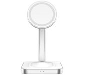 Cargador Inalámbrico Por Inducción 2 En 1 Compatible Con Magsafe De 15 W