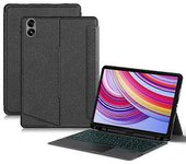 Funda De Cuero Tipo A Para Xiaomi Redmi Pad Pro + Teclado Bluetooth Con Trackpad Retroiluminado - -