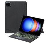 Funda De Cuero Tipo A T0n10-as Para Xiaomi Pad 6s Pro 12.4 Con Soporte Y Teclado Bluetooth Retroiluminado. - -