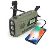 Portable Dab/fm Radio, 4000mah Dynamo Solar Radio, Solar Crank Radio, Survival Solar Radio Dab Radio Usb Charger With Emergency Sos Alarm, Alarm Clock