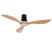 Ventilador De Techo Con Luz 3 Aspas Negra 56w 6 Velocidades Dakota Thinia Home