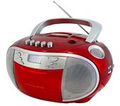 Soundmaster Scd6900ro Radio, Portátil Am/fm, Reproductor De Cd-cdr-cdrw, Cassette, Rojo