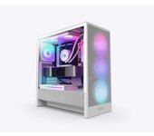 Nzxt H5 Flow Rgb - Caja Compacta Atx Mid-tower Para Pc Gaming - Alto Flujo De Aire - Ventilador F360 Rgb Core (cv) Incluido - Soporte De Radiador