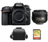 Nikon D7500 + Af-s 35mm F1.8g Dx + 64gb Sd Card + Camera Bag