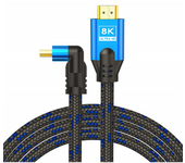 Savio Cable Hdmi (m) V2.1, En Ángulo, 8k, Hdr Dinámico, Cobre Ofc, 5 M, Cl-175