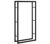 Soporte Para Leña Kasan 75 X 150 X 25 Cm - Acero Recubrimiento En Polvo - Negro [en.casa]