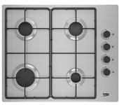 Beko Placa De Gas 60cm 4 Fuegos De Acero Inoxidable. - Higg64123sx