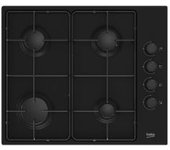 Beko Placa De Gas 61cm 4 Fuegos 7900w Negro - Higg64123sb
