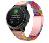 Correa Resina Premium Ajustable Arcoiris Para Garmin Fenix 7 - Sapphire Solar Edition