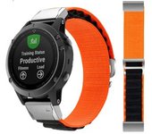 Correa Loop Alpine Para Garmin Fenix 7 - Sapphire Solar Edition Naranja Y Negro