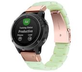Correa Resina Premium Ajustable Verde Claro Para Garmin Fenix 7 - Sapphire Solar Edition