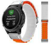 Correa Loop Alpine Para Garmin Instinct 2 Solar Blanco Y Naranja