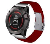 Correa Silicona Con Cierre Ajustable De Acero Para Garmin Fenix 7 - Solar Edition Vino