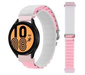 Correa Loop Alpine Para Garmin Fenix 6s Solar Blanco Y Rosa