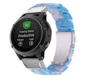 Correa Resina Premium Ajustable Aqua Para Garmin Fenix 7 - Sapphire Solar Edition
