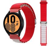 Correa Loop Alpine Para Garmin Fenix 6s Solar Rojo Y Blanco