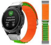 Correa Loop Alpine Para Garmin Instinct 2 Solar Naranja Y Verde
