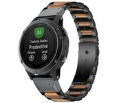 Correa Acier Con Resina Ajustable Cuarzo Para Garmin Fenix 6 Solar