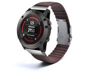 Correa Silicona Con Cierre Ajustable De Acero Para Garmin Fenix 7 - Solar Edition Marrón