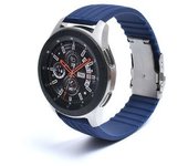 Correa Silicona Con Cierre Ajustable De Acero Para Garmin Fenix 6s Pro Solar Azul Oscuro