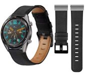 Correa De Cuero Vintage Leather Para Garmin Fenix 7 - Sapphire Solar Edition Negro