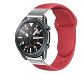 Correa Silicona Liquida Suave Para Garmin Instinct Crossover Solar Rojo