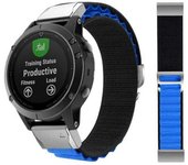 Correa Loop Alpine Para Garmin Fenix 6 Solar Negro Y Azul