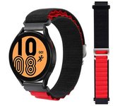 Correa Loop Alpine Para Garmin Fenix 6s Solar Negro Y Rojo