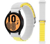 Correa Loop Alpine Para Garmin Fenix 6s Solar Blanco Y Amarillo