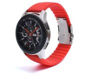 Correa Silicona Con Cierre Ajustable De Acero Para Garmin Fenix 6s Solar Rojo