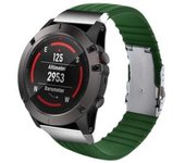 Correa Silicona Con Cierre Ajustable De Acero Para Garmin Fenix 7 - Solar Edition Verde