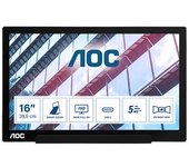 Aoc 01 Series I1601p Pantalla Para Pc 39,6 Cm (15.6") 1920 X 1080 Pixeles Full Hd Led Negro