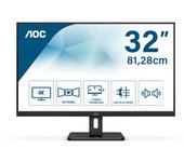 Aoc - E2 U32e2n Led Display 80 Cm (31.5") 3840 X 2160 Pixeles 4k Ultra Hd Negro