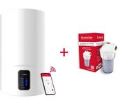 Termo Eléctrico, Ariston, Lydos Wifi 100 Litros + Filtro Antical, Clase Energetica B
