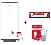Termo Eléctrico Inteligente, Ariston, Velis Pro Wifi 100l + Filtro Antical + Soporte De Pared, Vertical U Horizontal, Clase A