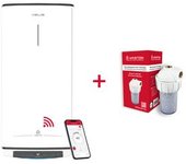 Termo Eléctrico Inteligente, Ariston, Velis Pro Wifi 50l + Filtro Antical, Vertical U Horizontal, Clase Energetica B
