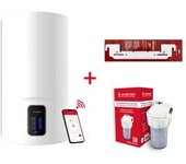 Termo Eléctrico, Ariston, Lydos Wifi 50 Litros + Filtro Antical + Soporte De Pared Instafix, Clase Energetica B