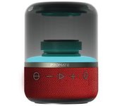 Altavoz Inalámbrico Portátil 360 Grados Hd Estéreo Tws, 8w, Show Led Lumínico, Puerto Usb Jack 35mm Tarjeta Tf Promate Glitz Rojo